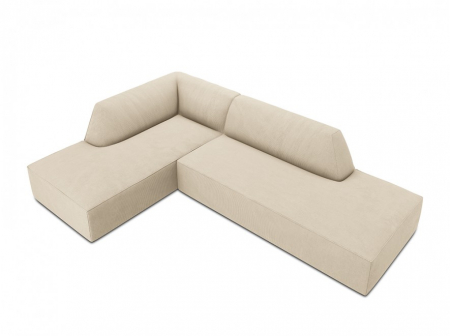 Colțar modular Ruby, cu 4 locuri colț pe partea stângă și tapițerie din catifea reiată [3]