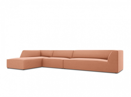 Colțar modular Ruby, cu 5 locuri colț pe partea stângă și tapițerie din catifea [1]