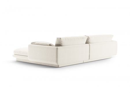 Coltar Torino cu tapiterie din tesatura structurala, ivory [2]