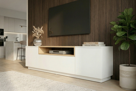 Comodă TV LOFT 160 cm alb natural [5]