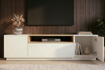 Comodă TV LOFT 160 cm alb natural [7]