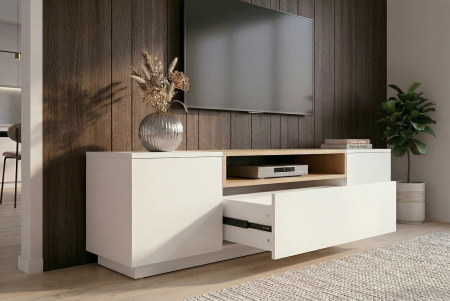 Comodă TV LOFT 160 cm alb natural [8]