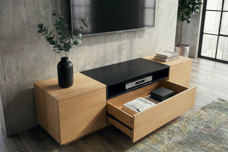 Comodă TV LOFT 160 cm negru natural [9]