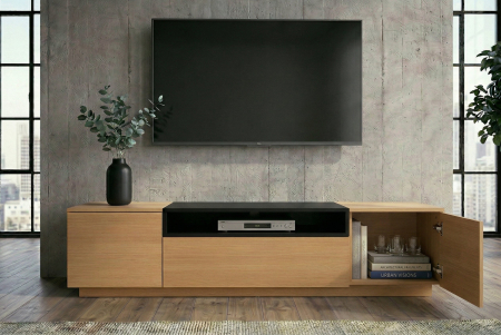 Comodă TV LOFT 160 cm negru natural [7]