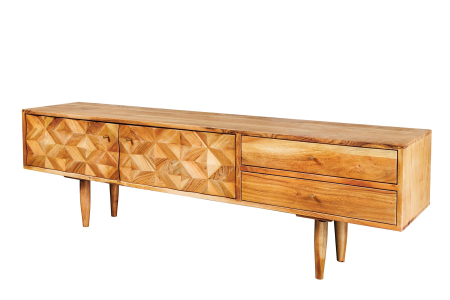 Dining - Comoda TV ALPINE din lemn de salcam, 145 cm