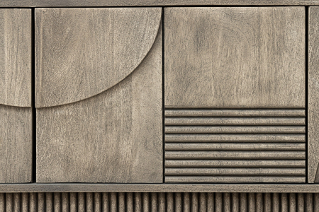 Comoda TV ART DECO din lemn de mango gri, 200 cm [7]