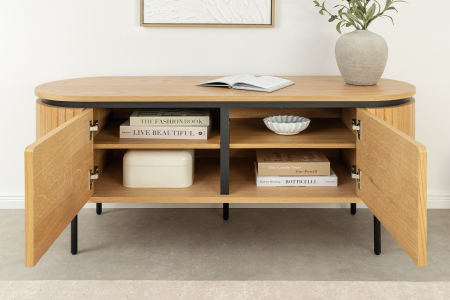 Comoda TV ATELIER din lemn de stejar, 120 cm [4]