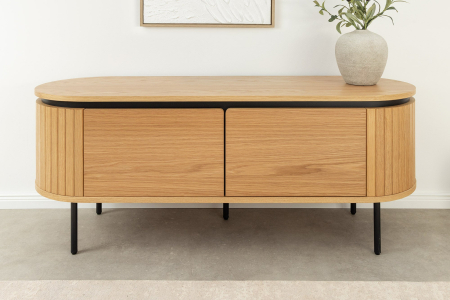 Comoda TV ATELIER din lemn de stejar, 120 cm [2]