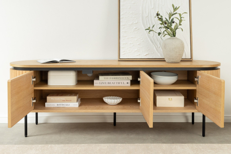 Comoda TV ATELIER din lemn de stejar, 160 cm [4]