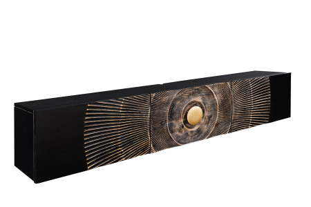 Dining - Comoda TV GOLDEN SUNSET din lemn de mango negru, 160 cm