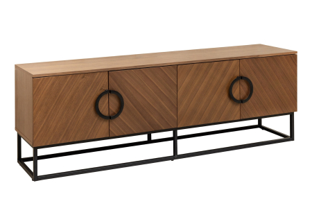 Bufete & baruri - Comoda TV GRANDEZZA din lemn de nuc si metal, 180 cm