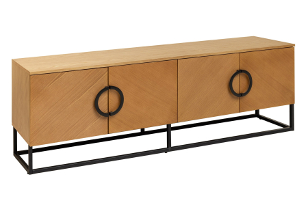 Bufete & baruri - Comoda TV GRANDEZZA din lemn de steja si metal, 180 cm