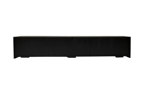 Comodă TV ILLUSION 160 cm 3D suspendată din lemn de mango, negru-auriu [9]