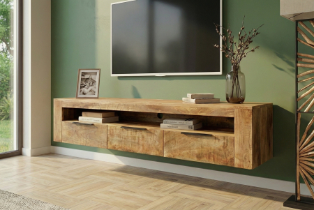Comoda TV IRON CRAFT 160 cm suspendată din lemn de mango natural [2]