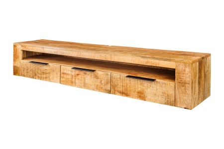 Comoda TV IRON CRAFT 160 cm suspendată din lemn de mango natural