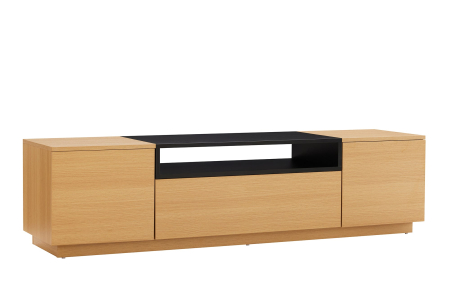 Comodă TV LOFT 160 cm negru natural