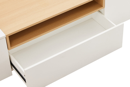 Comoda TV LOFT 160 cm suspendat, alb natural [14]