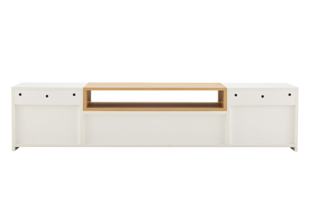 Comoda TV LOFT 160 cm suspendat, alb natural [15]