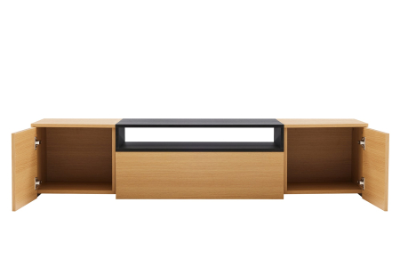 Comoda TV LOFT 160 cm suspendat, negru natural [10]
