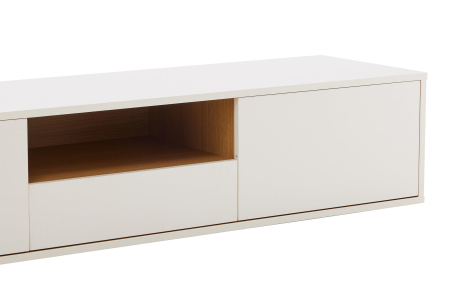 Comoda TV LOFT 200 cm suspendat, alb natural [11]