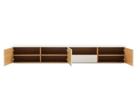 Comoda TV LOFT 200 cm suspendat, alb natural [10]