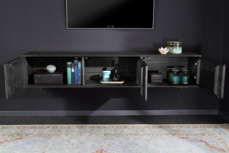 Comoda TV MOUNTAIN SOUL suspendata din lemn de salcam, 160 cm [3]