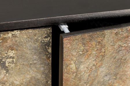 Comoda TV MOUNTAIN SOUL suspendata din salcam cu aspect de piatra, 160 cm [4]