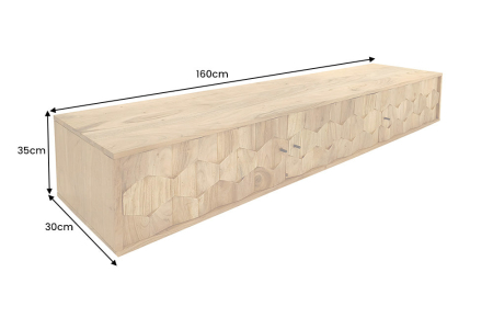 Comoda TV MYSTIC LIVING 160 cm suspendat din lemn de salcâm [10]