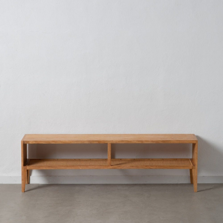 Comodă TV  Sahara din lemn de mango și ratan 150 X 45 X 35 CM [2]
