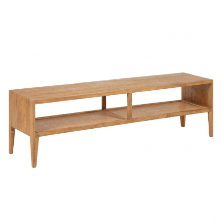 Living - Comodă TV  Sahara din lemn de mango și ratan 150 X 45 X 35 CM