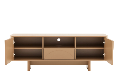 Comoda TV SAVOY 150 cm 3D natural cu blat din ceramică imitație de marmură travertin [8]