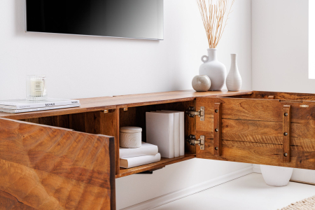 Comoda TV SCORPION suspendata din lemn de mango maro, 160 cm [5]