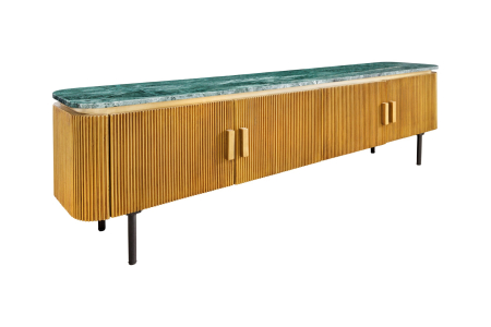 Dining - Comoda TV VENEZIANO din lemn de mango si blat din marmura, 160 cm