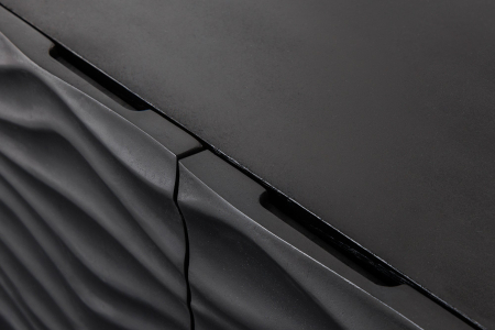 Comoda TV WAVE suspendata din lemn de mango negru, 160 cm [5]