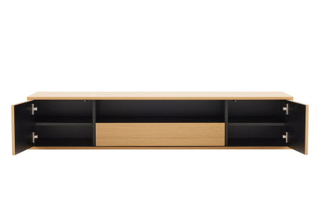 Comoda TVLOFT 150 cm suspendat, negru natural [10]