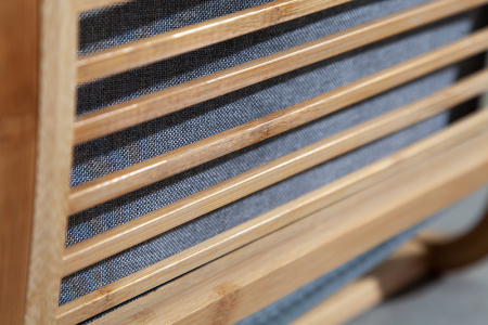 Coș de rufe LAGOON SPA 60 cm bambus natural sac detașabil gri [6]