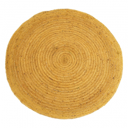 Covoare rotunde - Covor din iută Ø 120 cm, galben