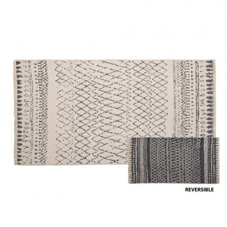 Covoare - Covor din bumbac cu doua fete, gri/bej 80 X 150 CM
