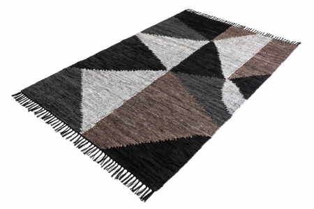 Covoare dreptunghiulare - Covor din piele naturală țesută manual SPHERE 230x160 cm, gri