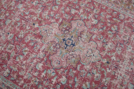 Covor oriental din bumbac OLD MARRAKESCH 240x160 cm, rosu cu model floral  [3]