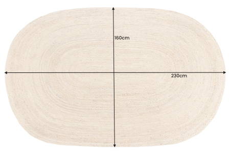 Covor PURE NATURE 160x230cm iută naturală oval [8]