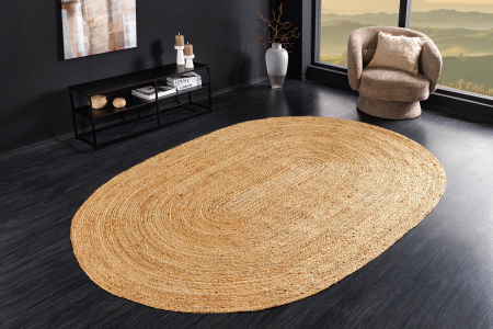 Covor PURE NATURE 160x230cm iută naturală oval [2]