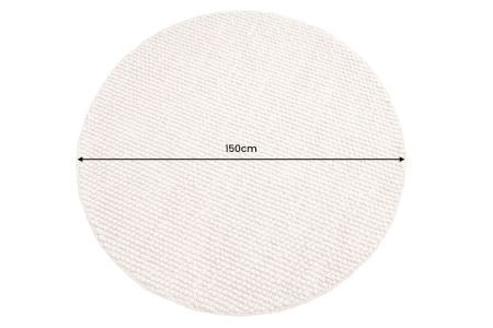 Covor WOOL 150 cm rotund bej [7]