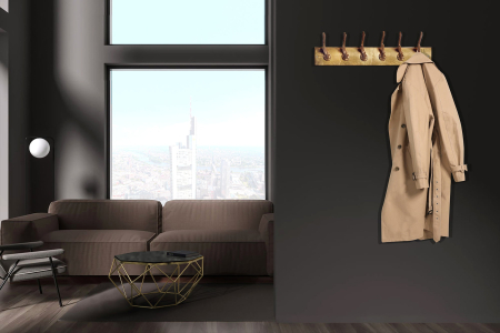 Cuier de perete DEER 50 cm aluminiu auriu [3]