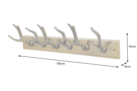 Cuier de perete DEER 50 cm metal alamă [3]