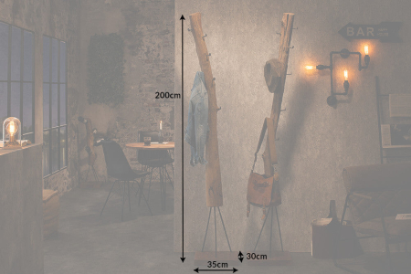 Cuier de podea HEMINGWAY 200 cm din lemn de tec [8]