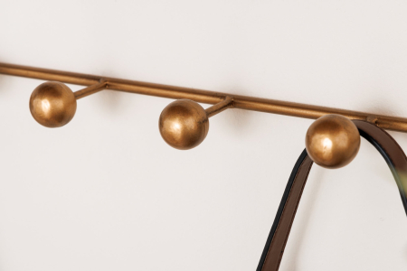 Cuier HERITAGE 80 cm din fier și lemn de pin natural [10]