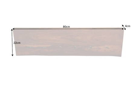 Cuier MAMMUT 80 cm din lemn de sheesham [8]