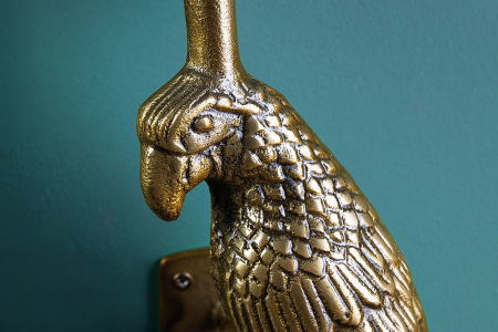 Cuier WILDLIFE BIRDS 45 cm, set de 2, efect de ciocan, auriu antic [4]