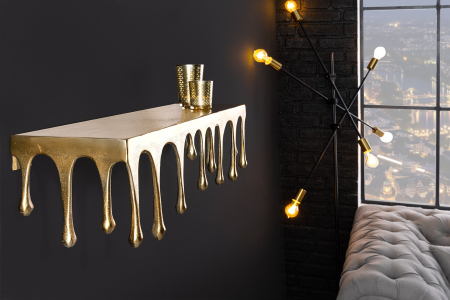 Decor perete LIQUID LINE auriu, 60 cm [1]